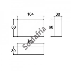 Caixa Patola AD-01 30x104x68mm Caixa Patola AD-01 30x104x68mm